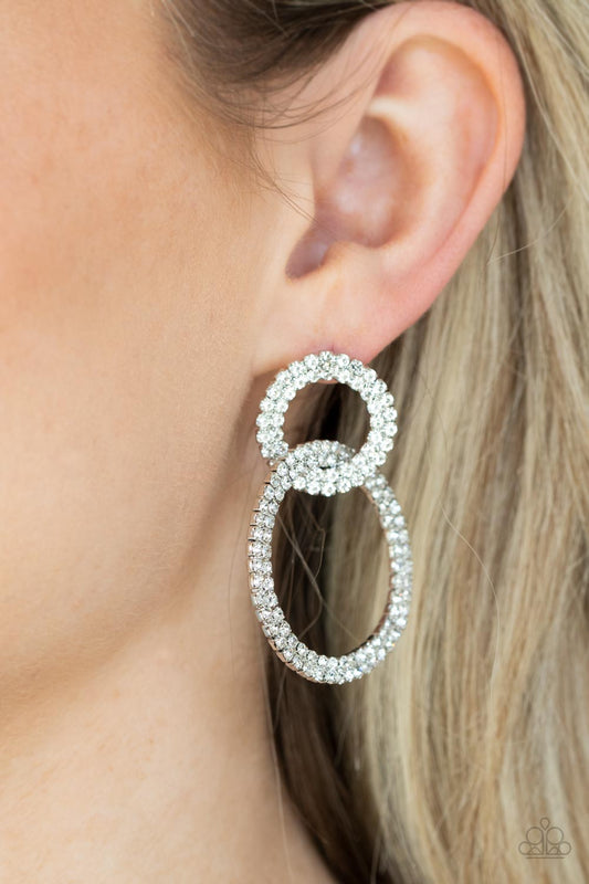 Paparazzi Earrings Intensely Icy - White