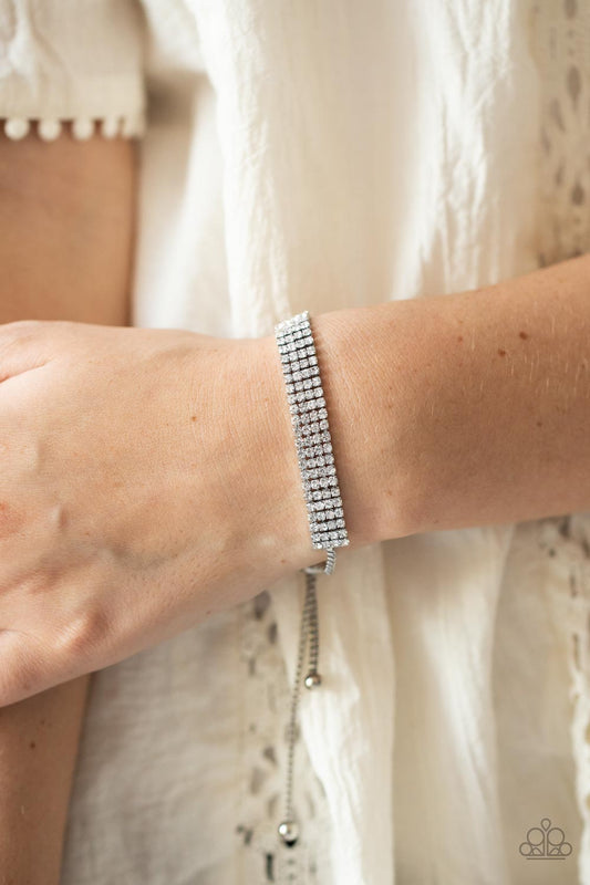 Paparazzi Bracelet A DIAMOND a Dozen - White