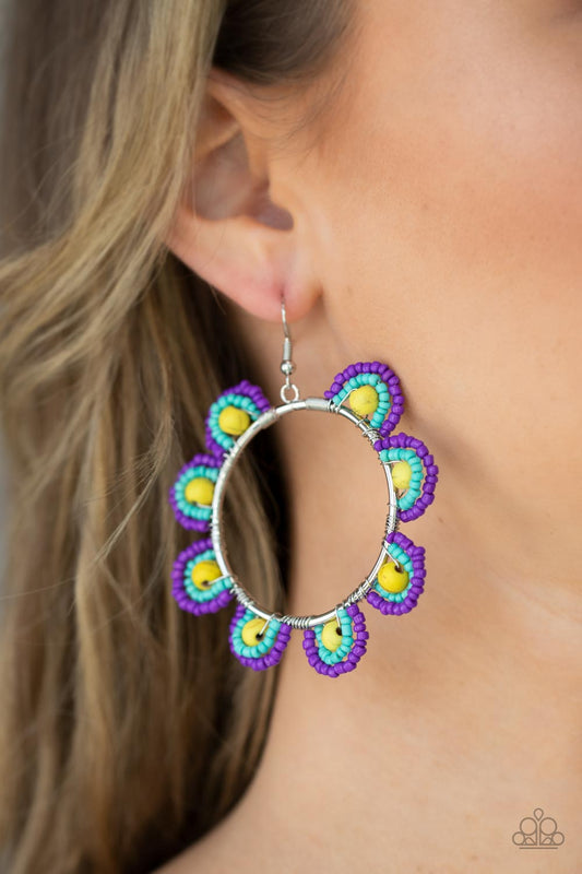 Paparazzi Earrings Groovy Gardens - Yellow