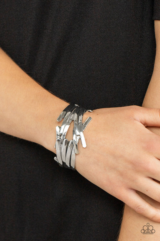 Paparazzi Bracelet Stockpiled Style - Silver