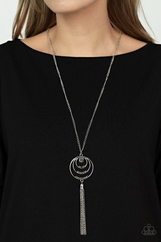 Paparazzi Necklace Spiraling Sparkle - Silver