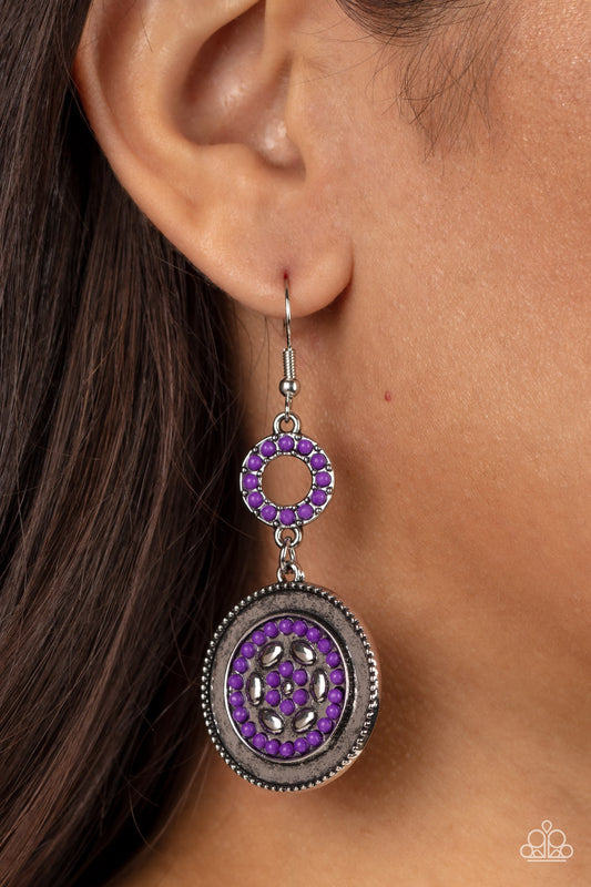 Paparazzi Earrings Meadow Mantra - Purple