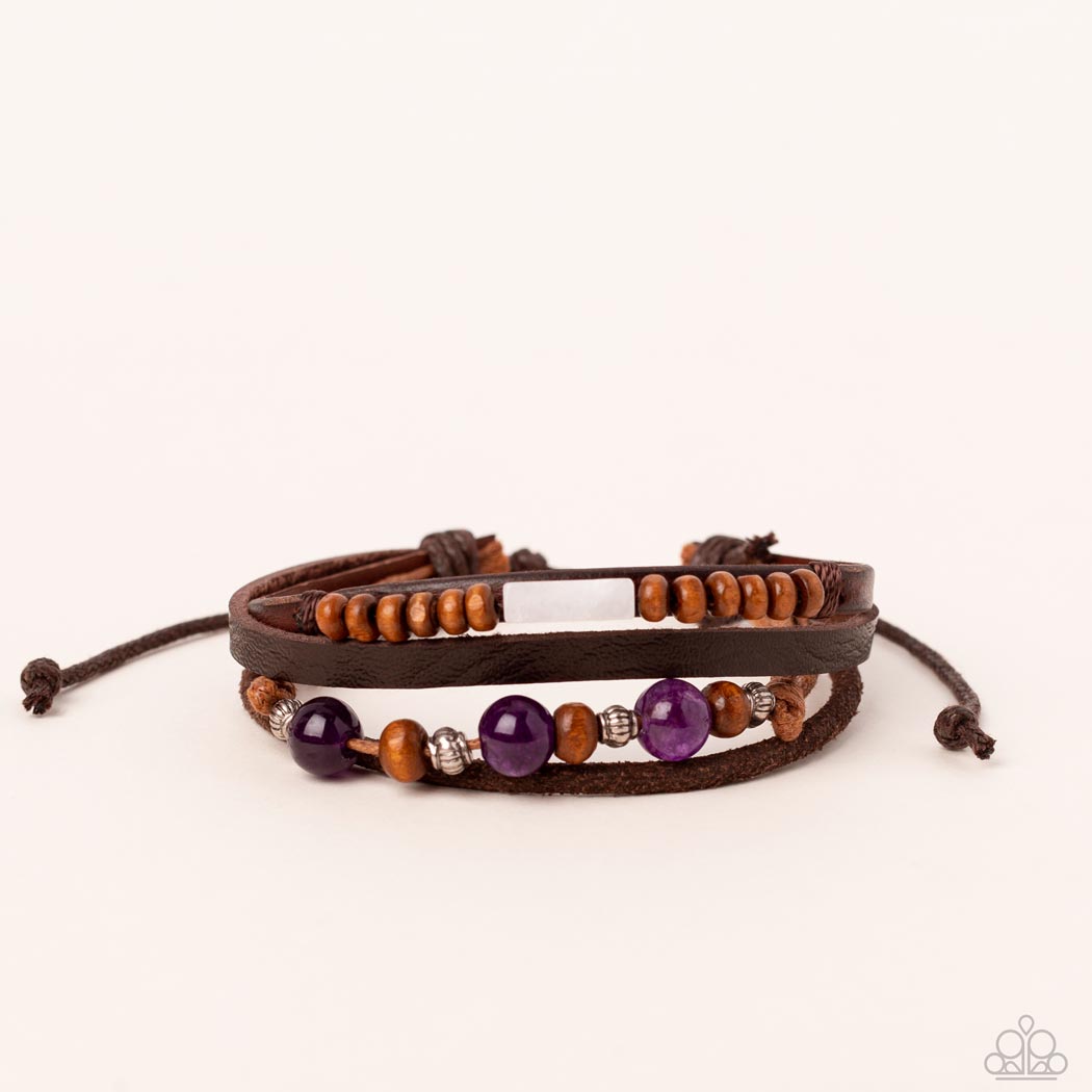 Paparazzi Bracelet Public In-QUARRY - Purple