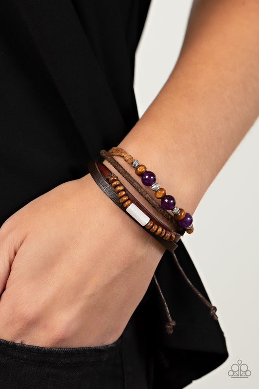 Paparazzi Bracelet Public In-QUARRY - Purple