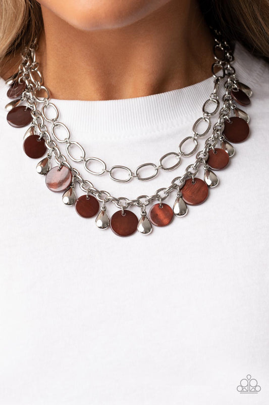 Paparazzi Necklace Beachfront Fabulous - Brown