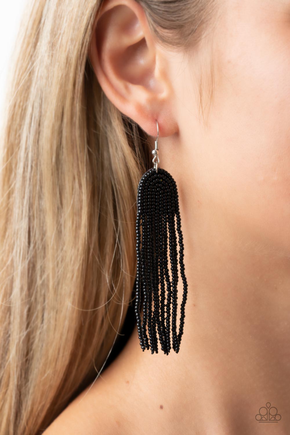 Paparazzi Earrings Right as RAINBOW - Black