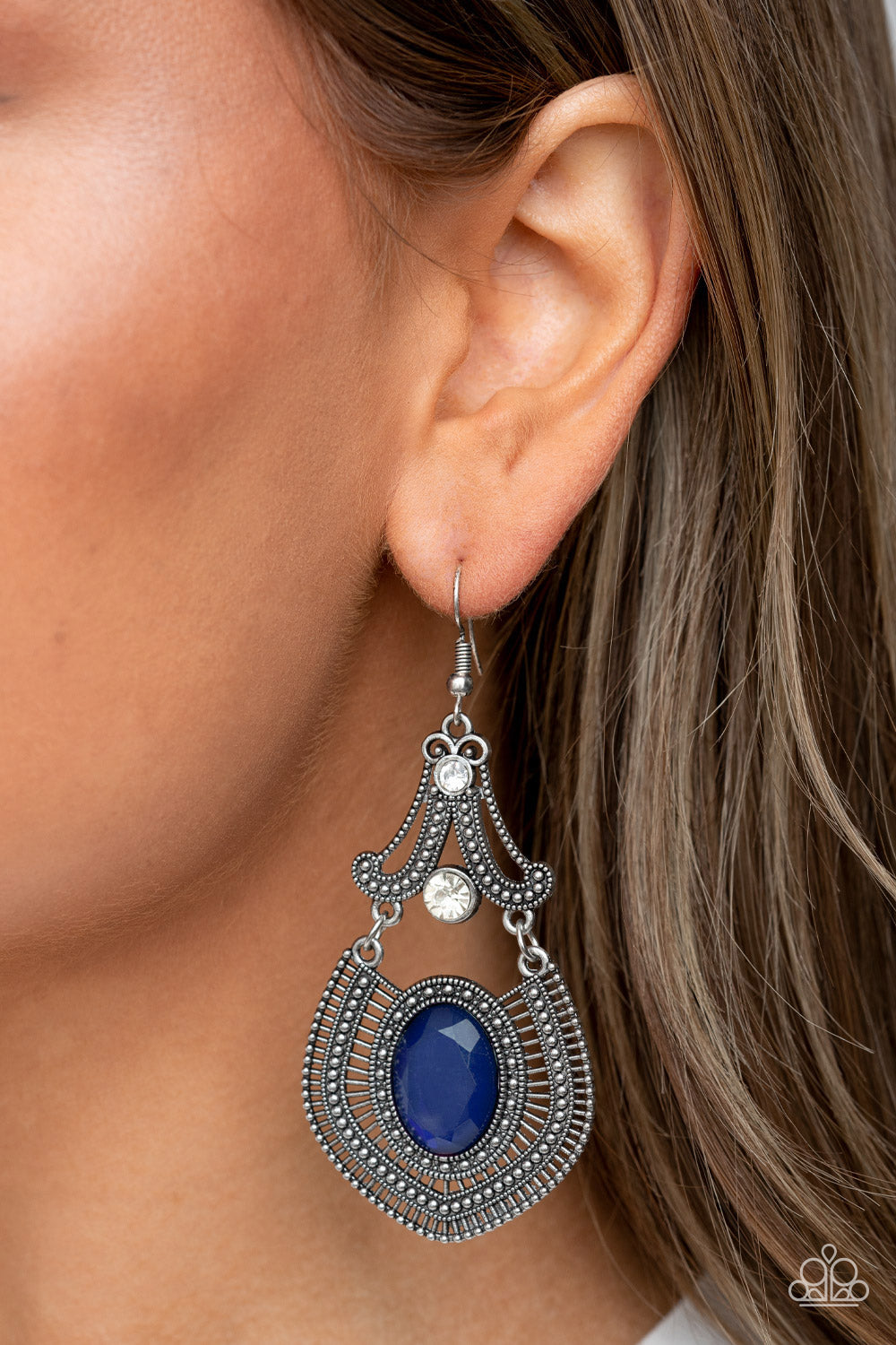Paparazzi Earrings Panama Palace - Blue