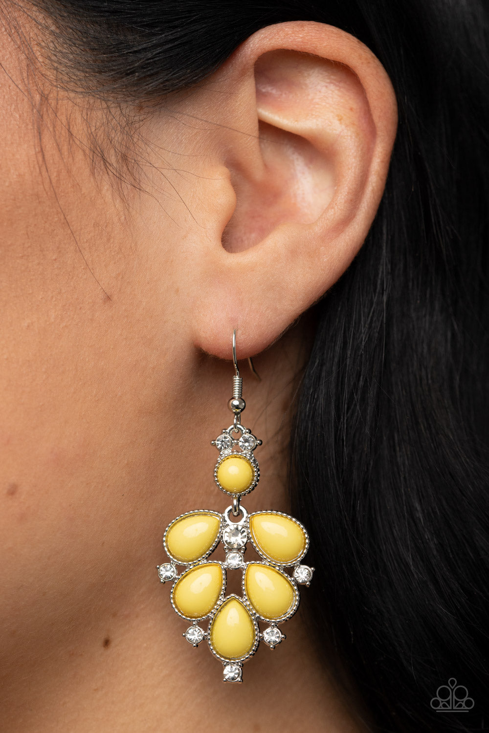 Paparazzi Earrings Transcendental Teardrops - Yellow