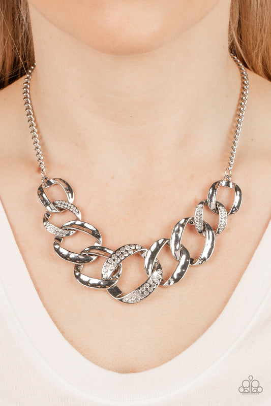 Paparazzi Necklace Bombshell Bling - White