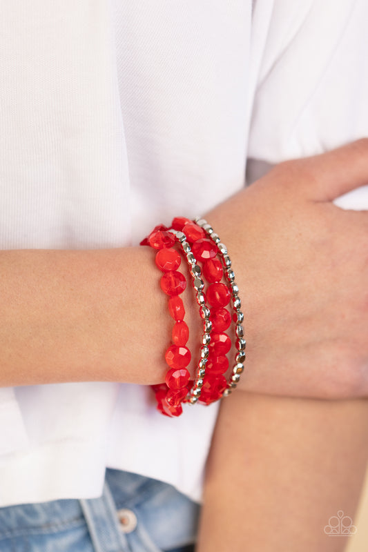Paparazzi Bracelet Seaside Siesta - Red