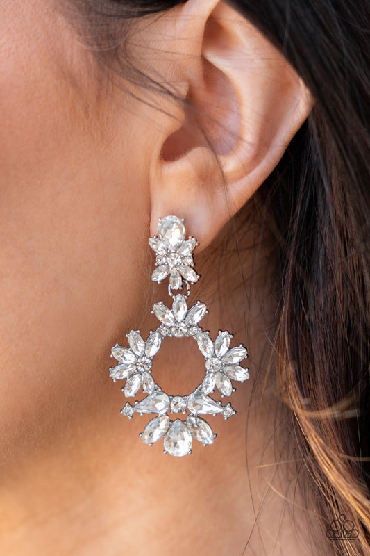 Paparazzi Earrings Leave them Speechless - White