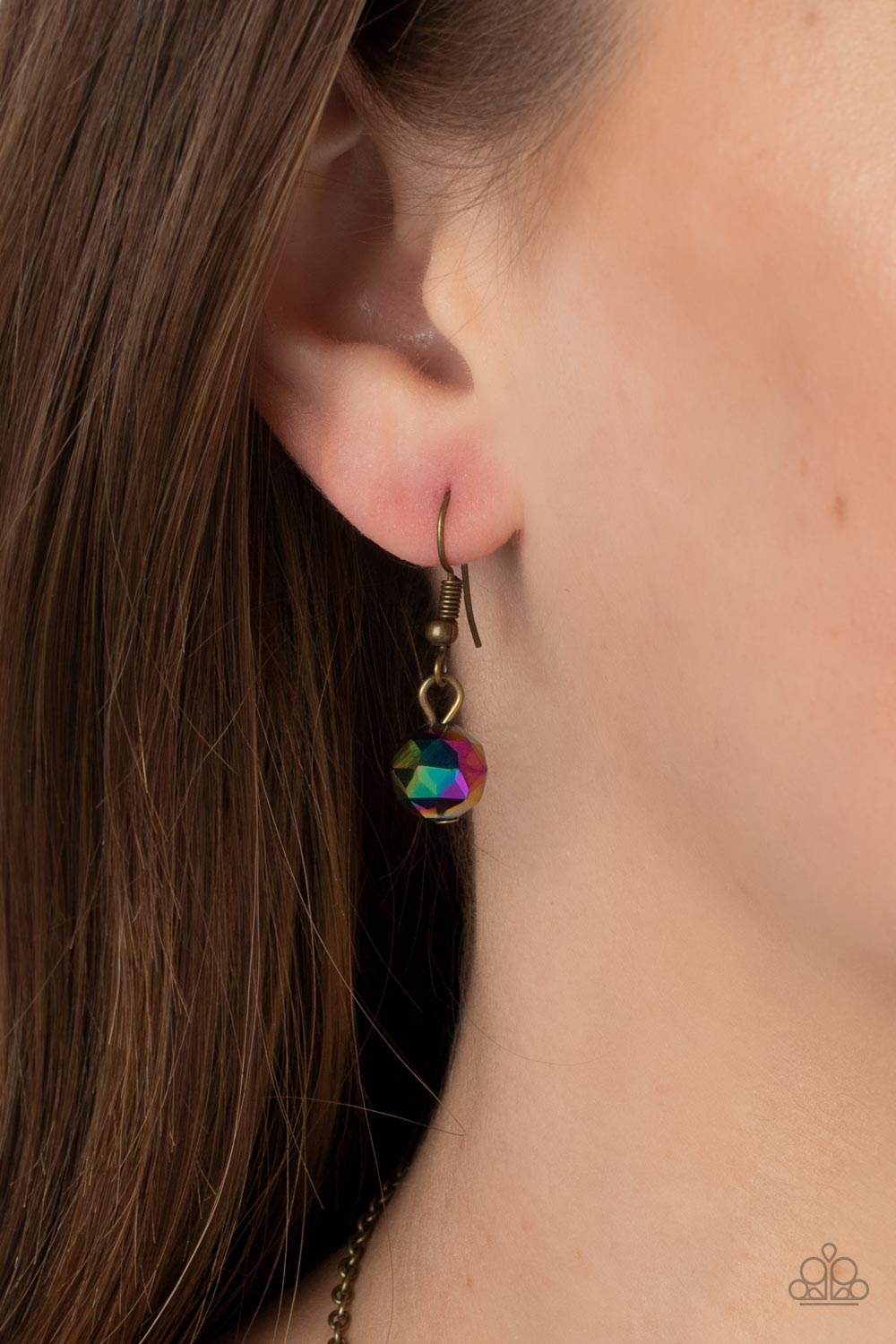 Paparazzi Necklace Tasteful Teardrops - Brass