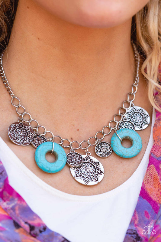 Paparazzi Necklace Western Zen - Blue