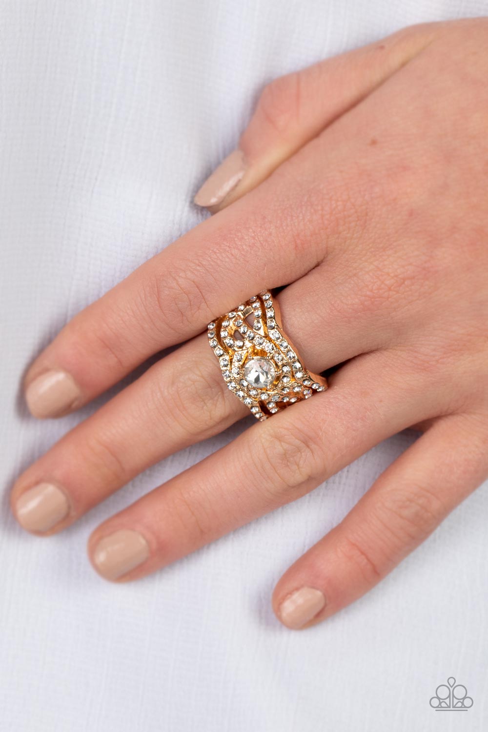 Paparazzi Ring Doting on Dazzle - Gold