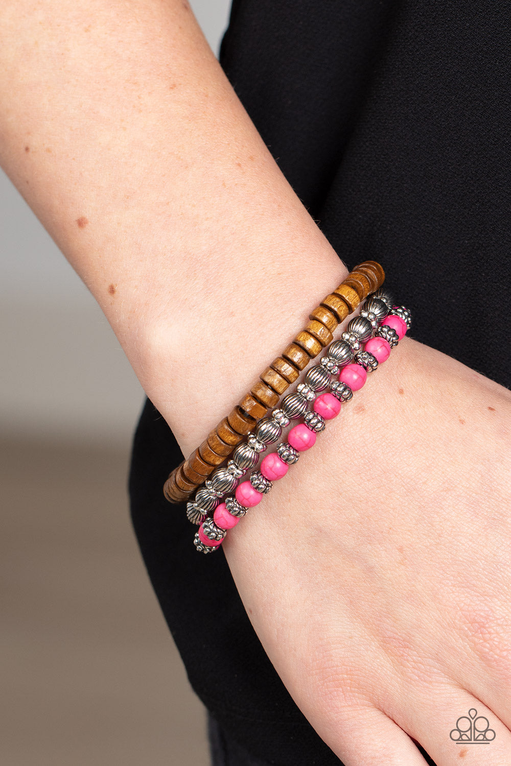 Paparazzi Bracelet ESCAPADE Route - Pink