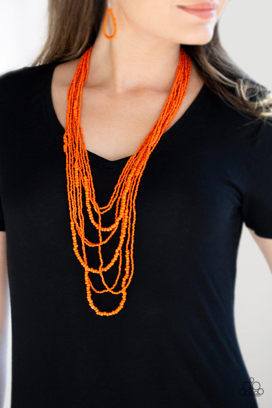 Paparazzi Necklace Totally Tonga - Orange