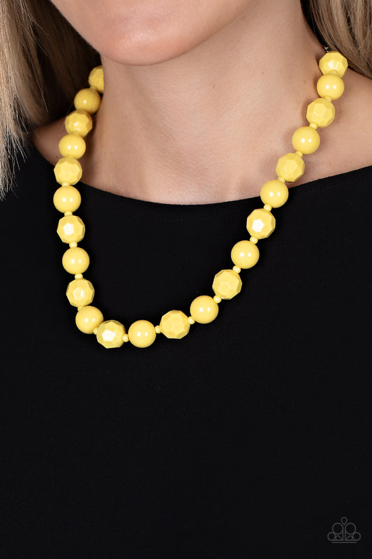 Paparazzi Necklace Popping Promenade - Yellow