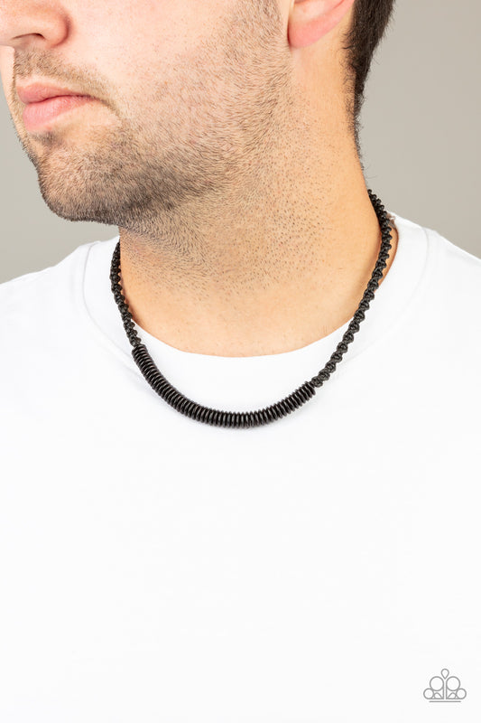 Paparazzi Necklace Plainly Primal - Black
