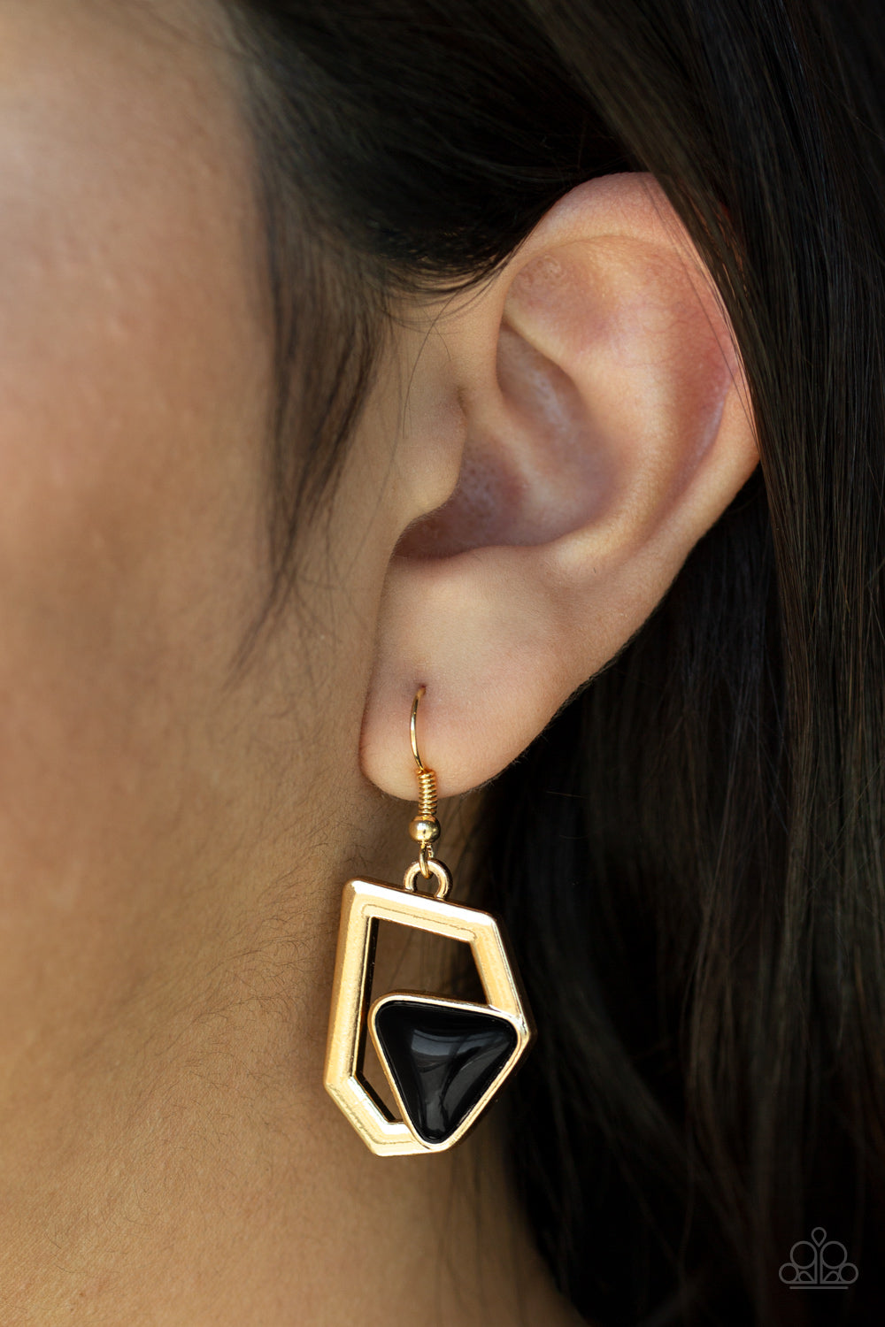 Paparazzi Necklace GEO-ing, GEO-ing, Gone - Gold