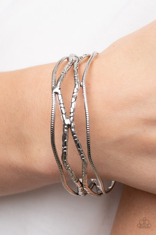 Paparazzi Bracelet A Narrow ESCAPADE - Silver