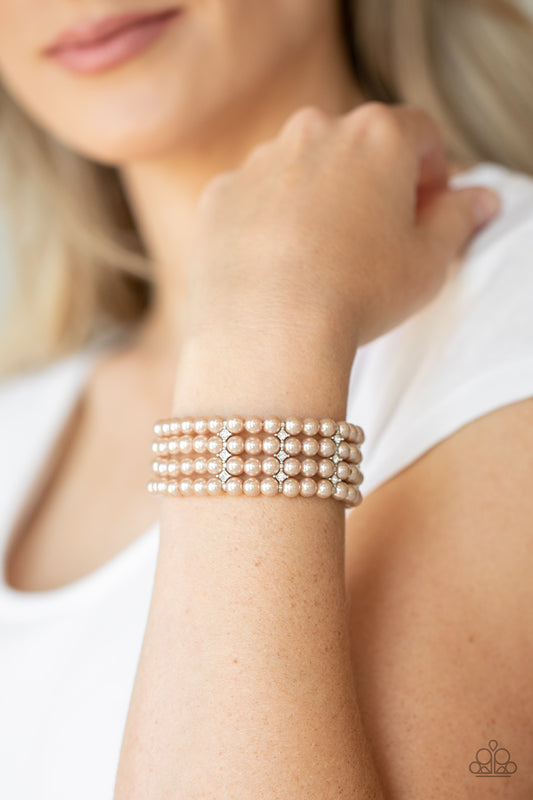 Paparazzi Bracelet Stacked To The Top - Brown