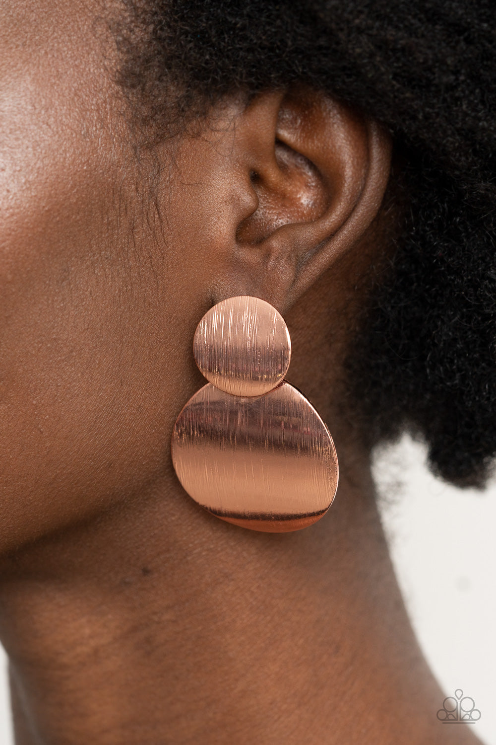 Paparazzi Earrings Here Today, GONG Tomorrow - Copper