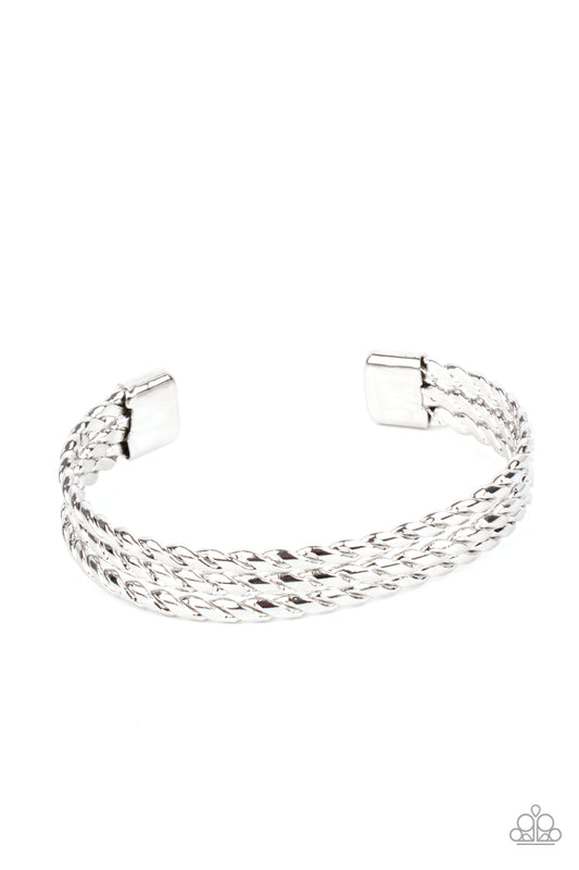 Paparazzi Bracelet Line of Scrimmage - Silver