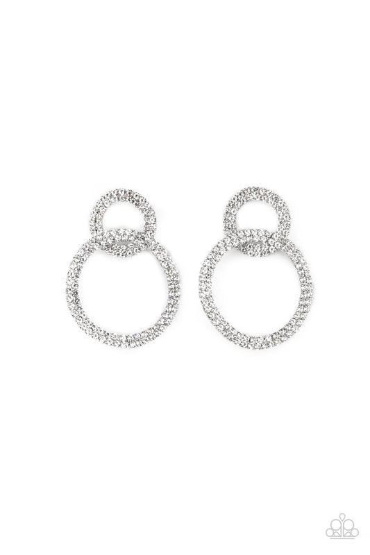 Paparazzi Earrings Intensely Icy - White