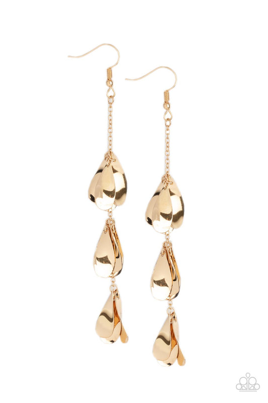 Paparazzi Earrings Arrival CHIME - Gold