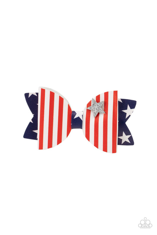 Paparazzi Hair Clip Red, White, and Bows - Multi