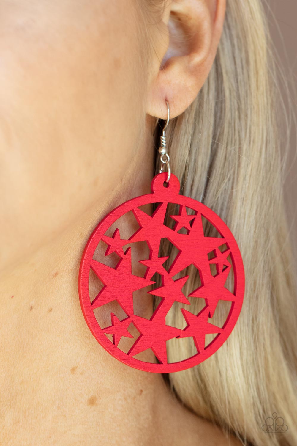 Paparazzi Earrings Cosmic Paradise - Red