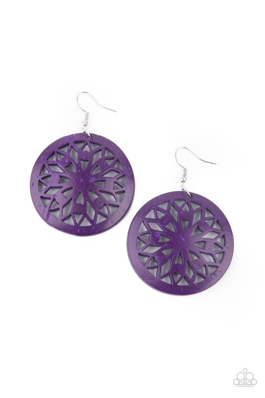 Paparazzi Earrings Ocean Canopy - Purple