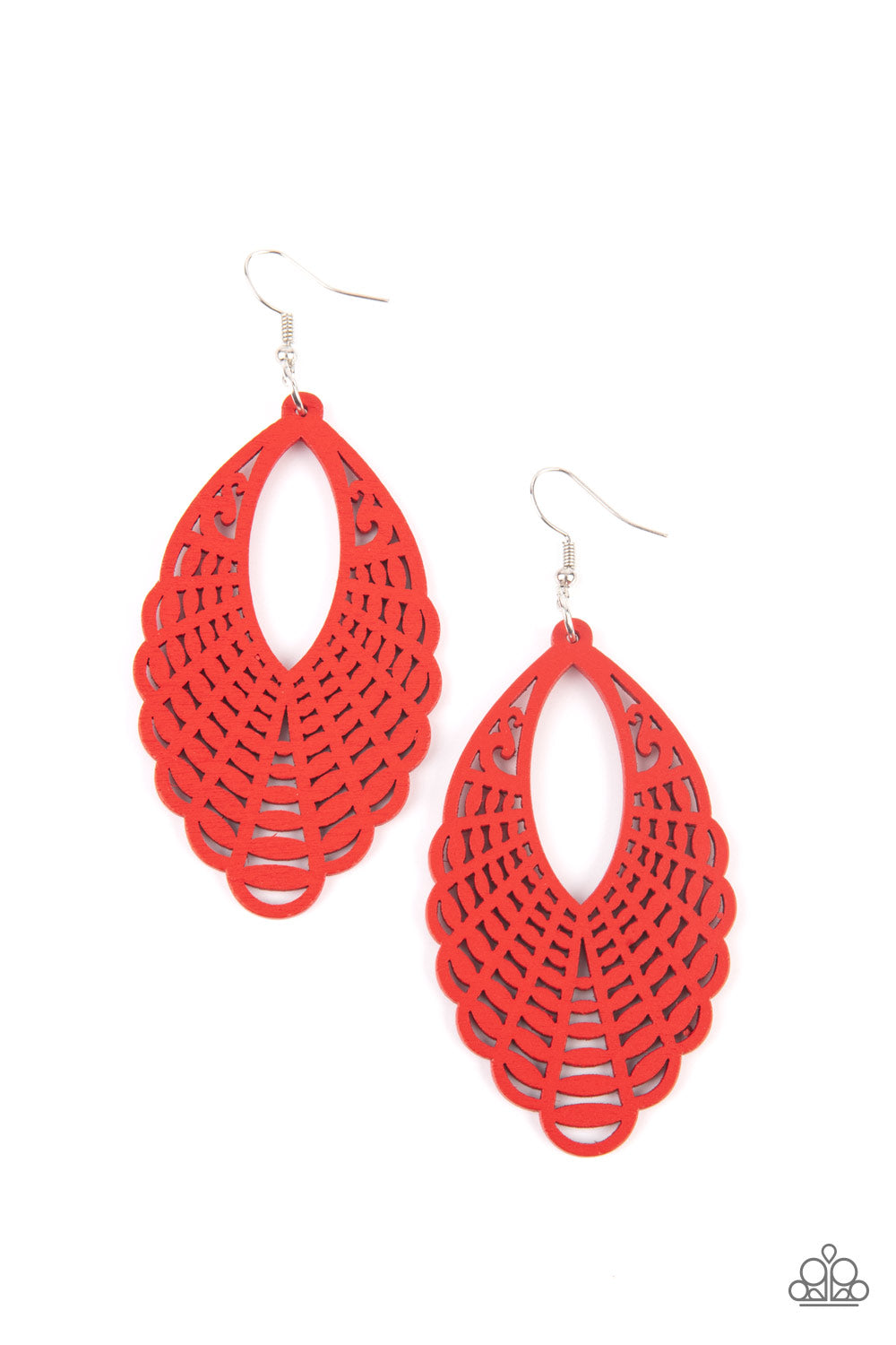 Paparazzi Earrings Tahiti Tankini - Red