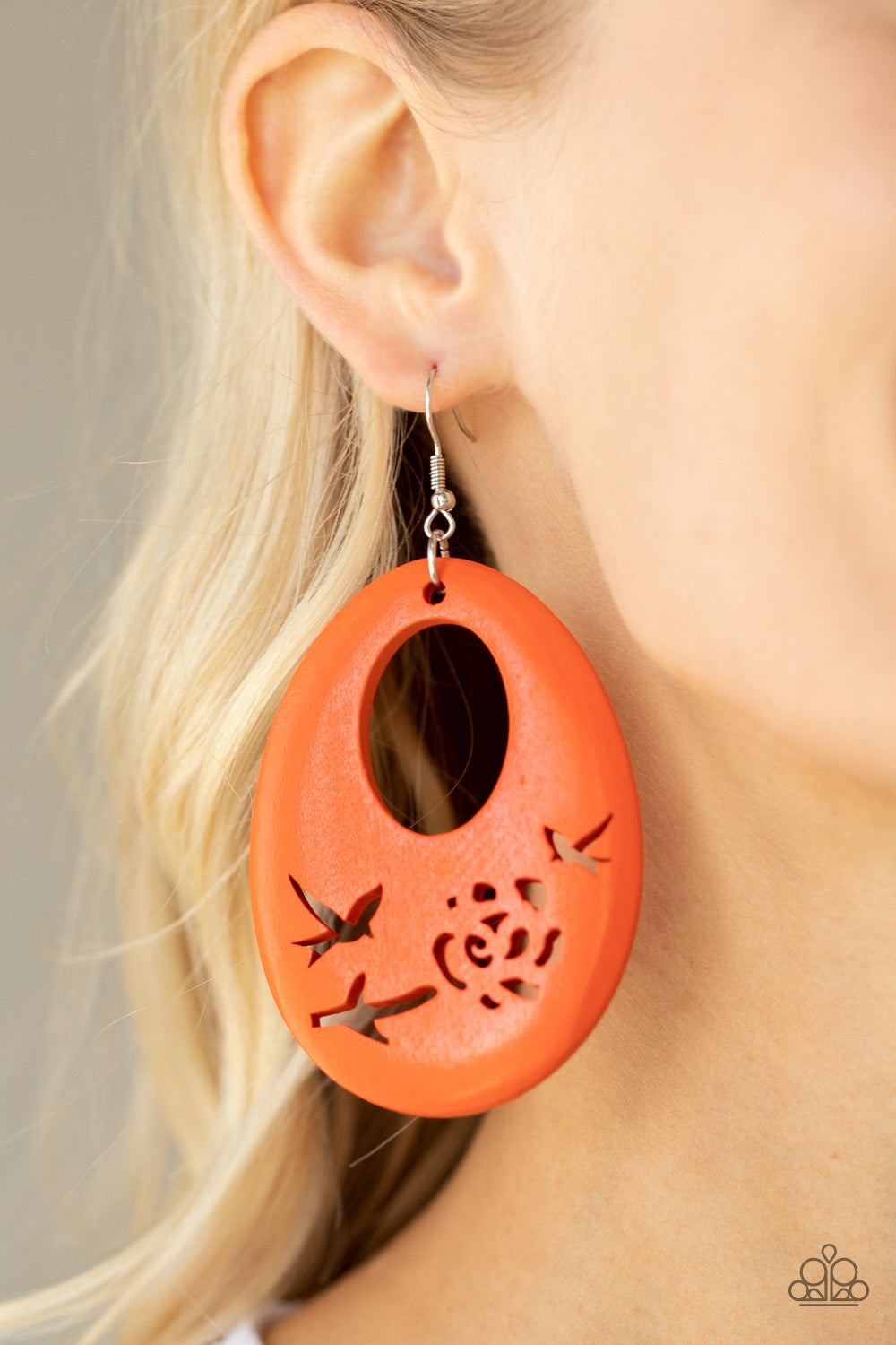 Paparazzi Earrings Home TWEET Home - Orange