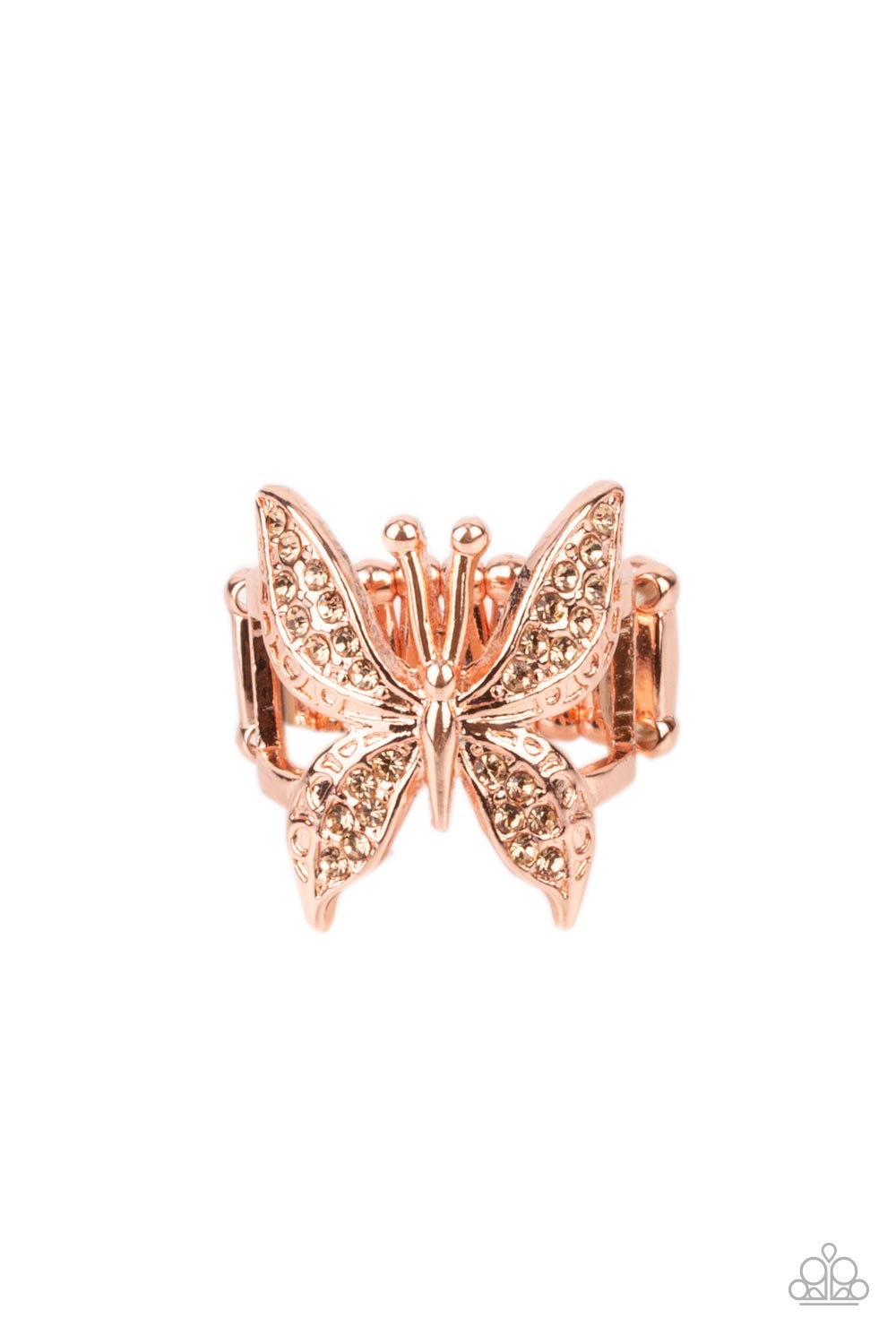 Paparazzi Ring Blinged Out Butterfly - Copper