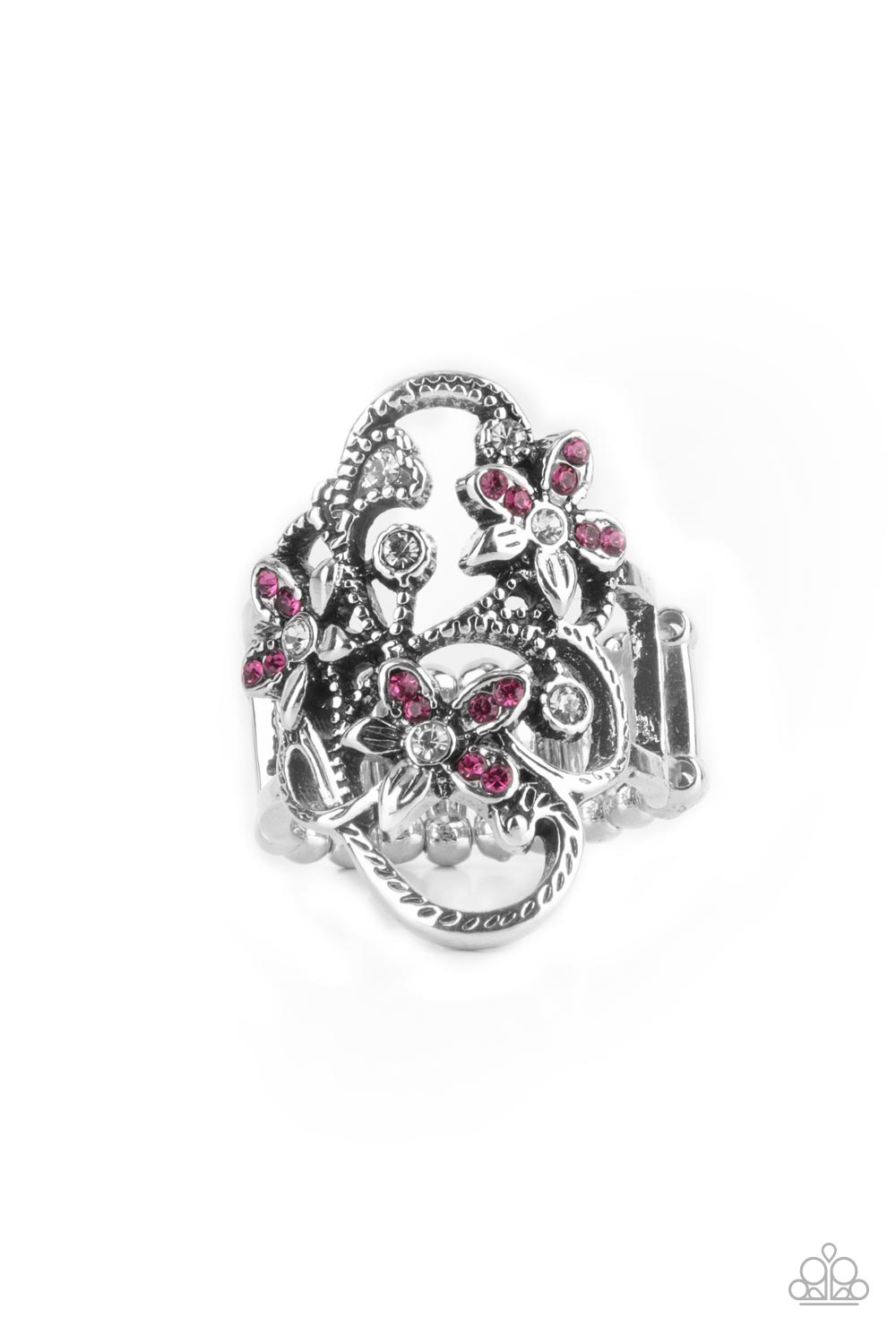 Paparazzi Ring Flirtatiously Flowering - Pink