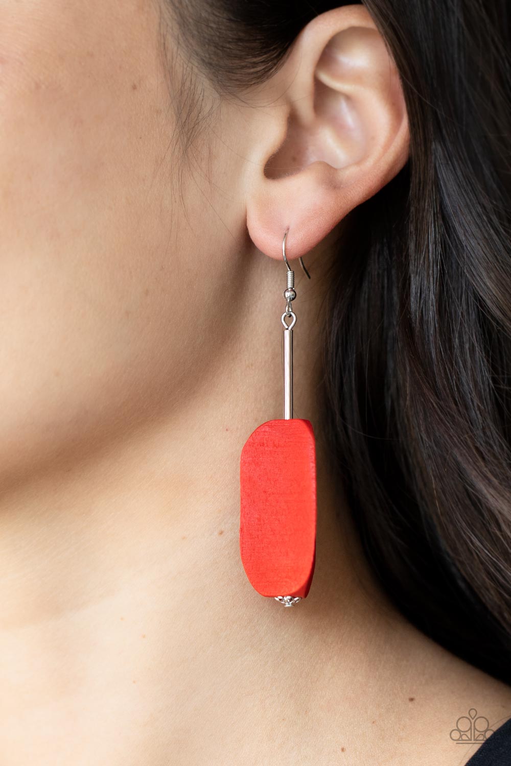 Paparazzi Earrings Tamarack Trail - Red