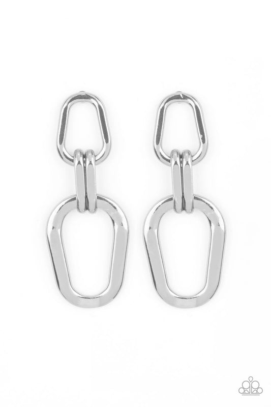 Paparazzi Earrings Harmonic Hardware - Silver