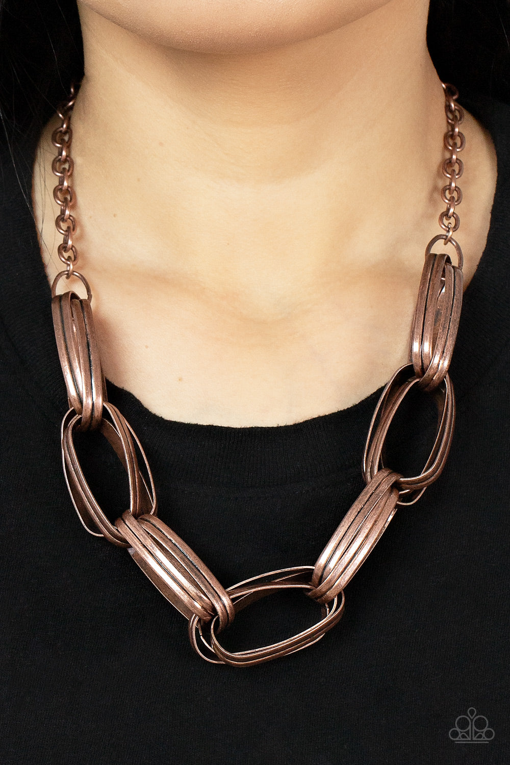 Paparazzi Necklace Fiercely Flexing - Copper