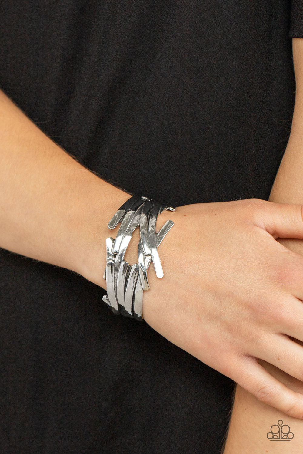 Paparazzi Bracelet Stockpiled Style - Silver