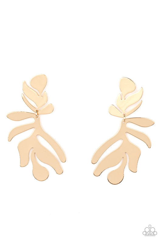 Paparazzi Earrings Palm Picnic - Gold