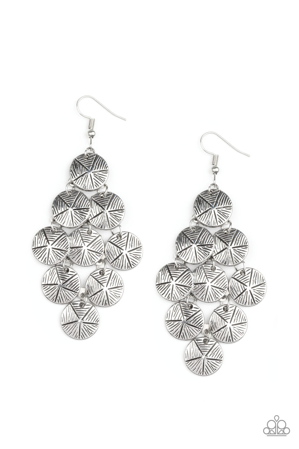 Paparazzi Earrings How CHIME Flies - Silver