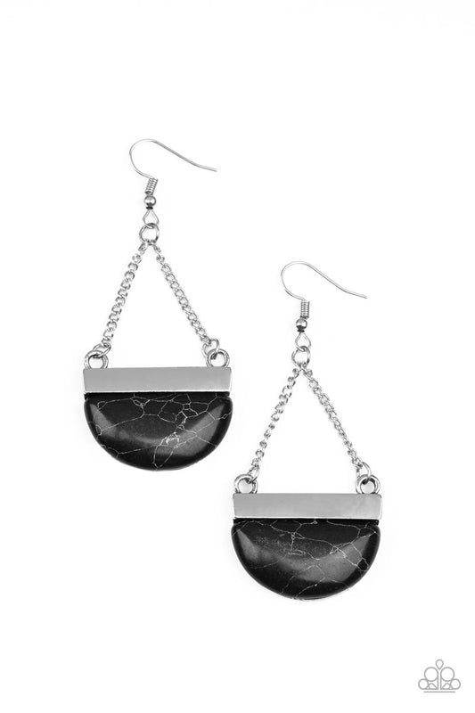 Paparazzi Earrings Mesa Mezzanine - Black