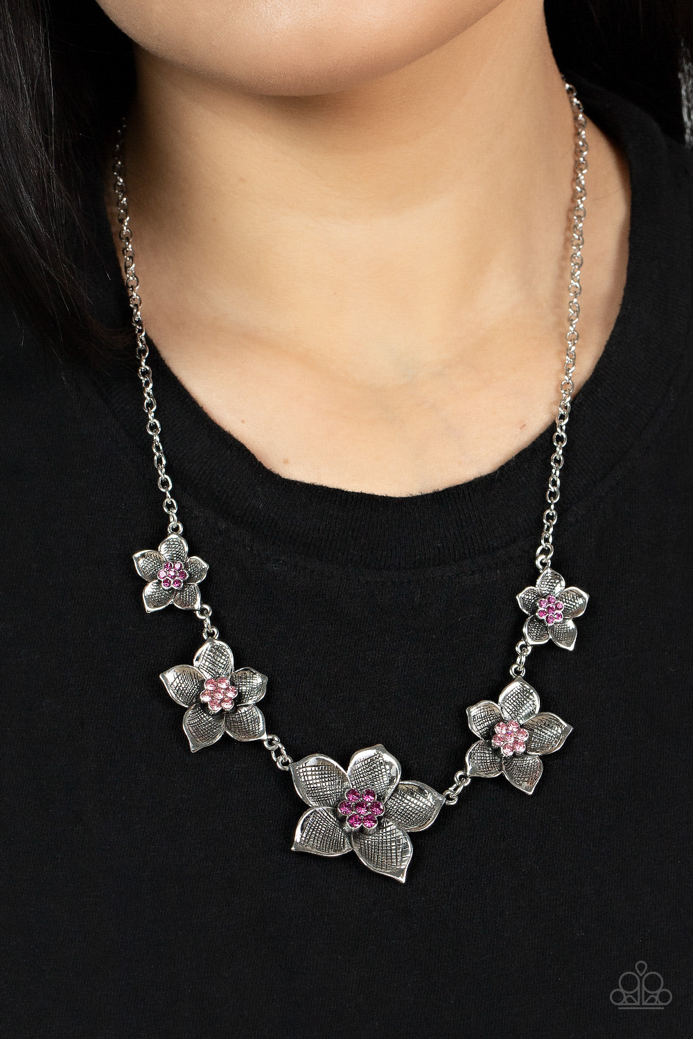 Paparazzi Necklace Wallflower Wonderland - Pink