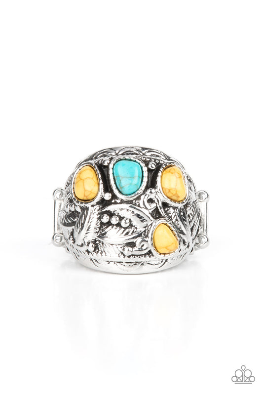 Paparazzi Ring Down-To-Earth Detail - Yellow