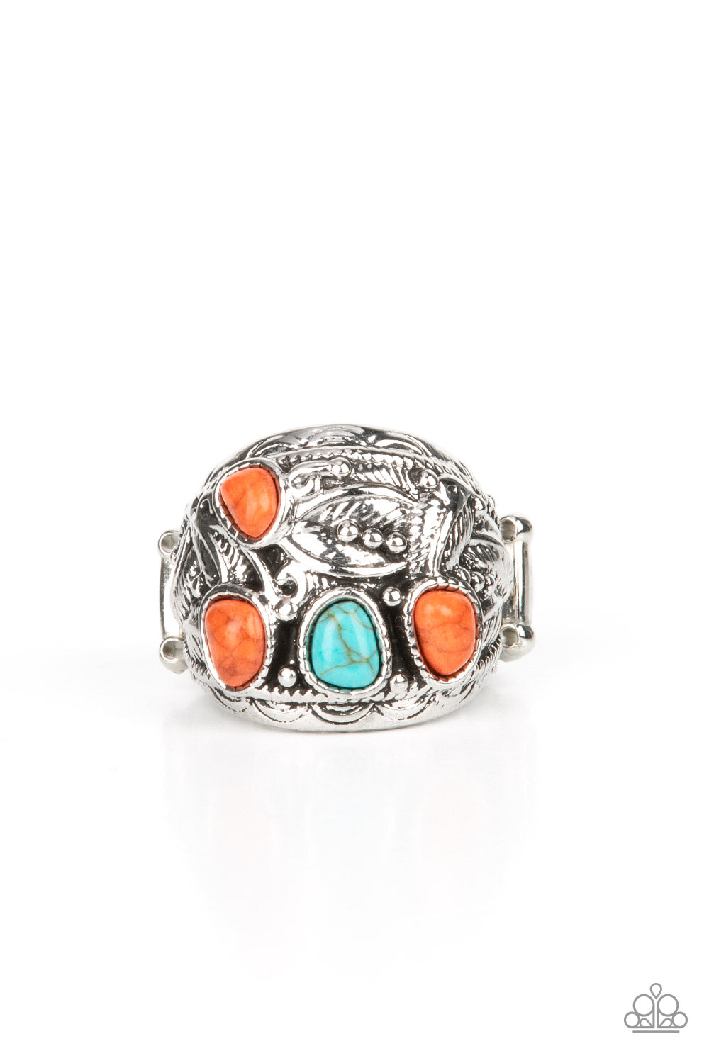 Paparazzi Ring Down-To-Earth Detail - Orange