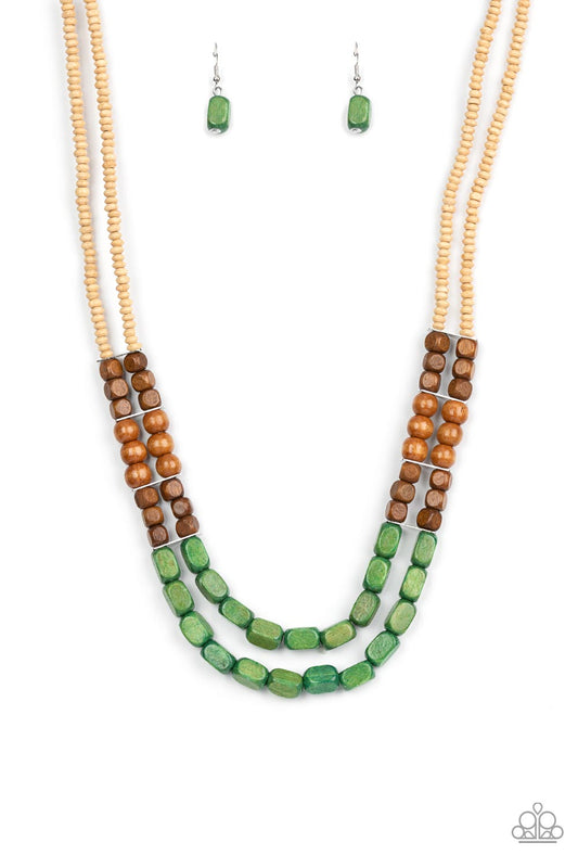 Paparazzi Necklace Bermuda Bellhop - Green