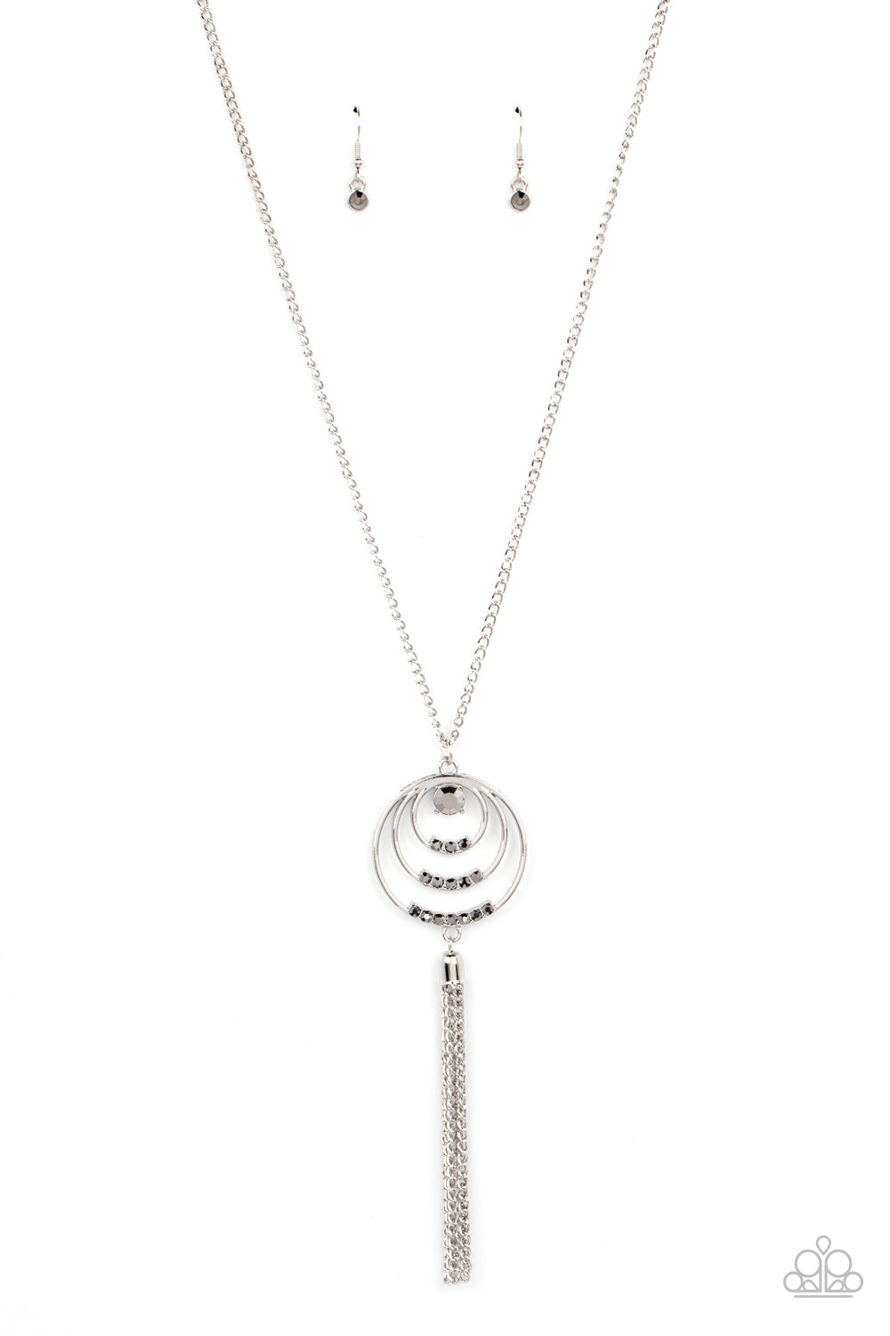 Paparazzi Necklace Spiraling Sparkle - Silver