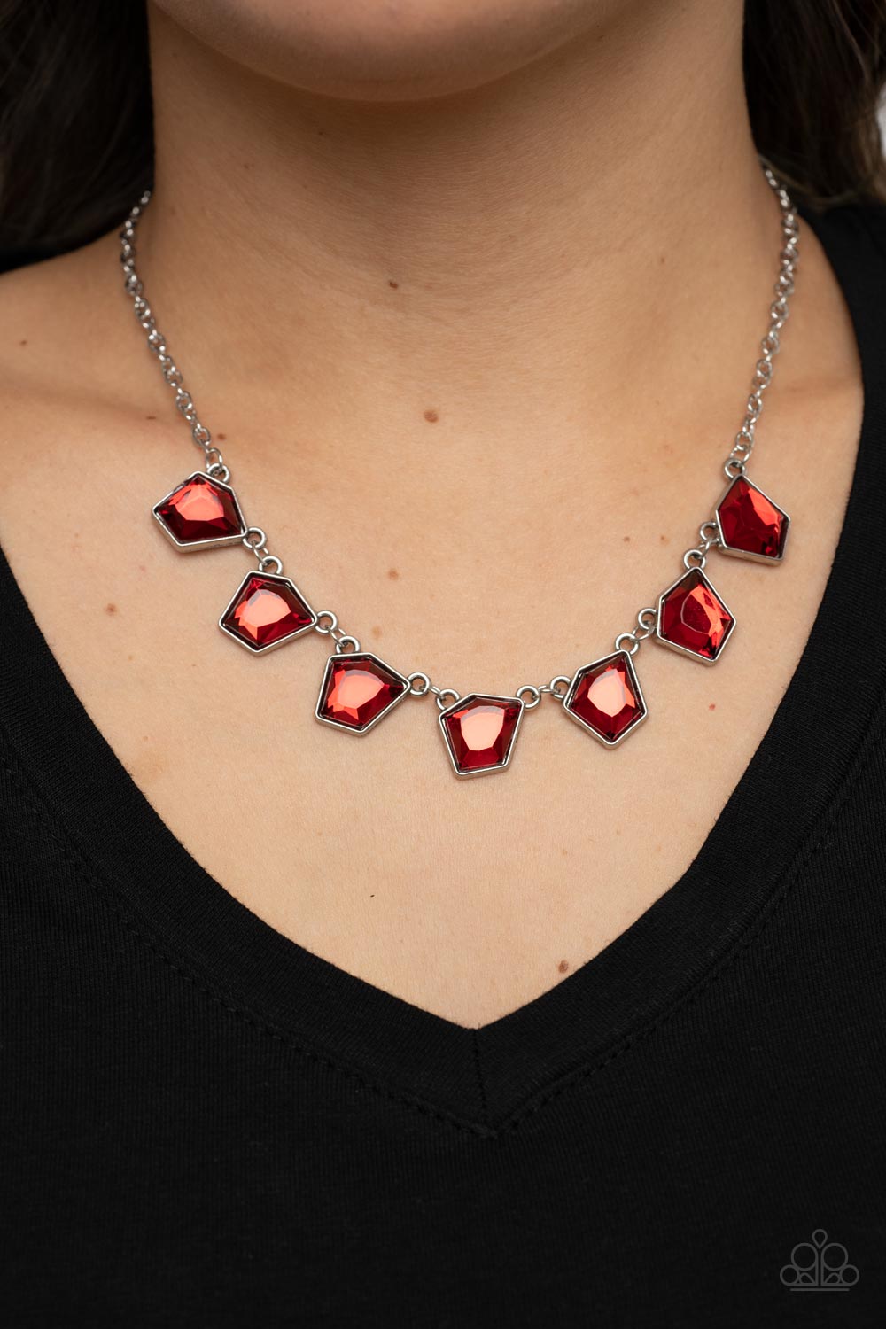 Paparazzi Necklace Experimental Edge - Red