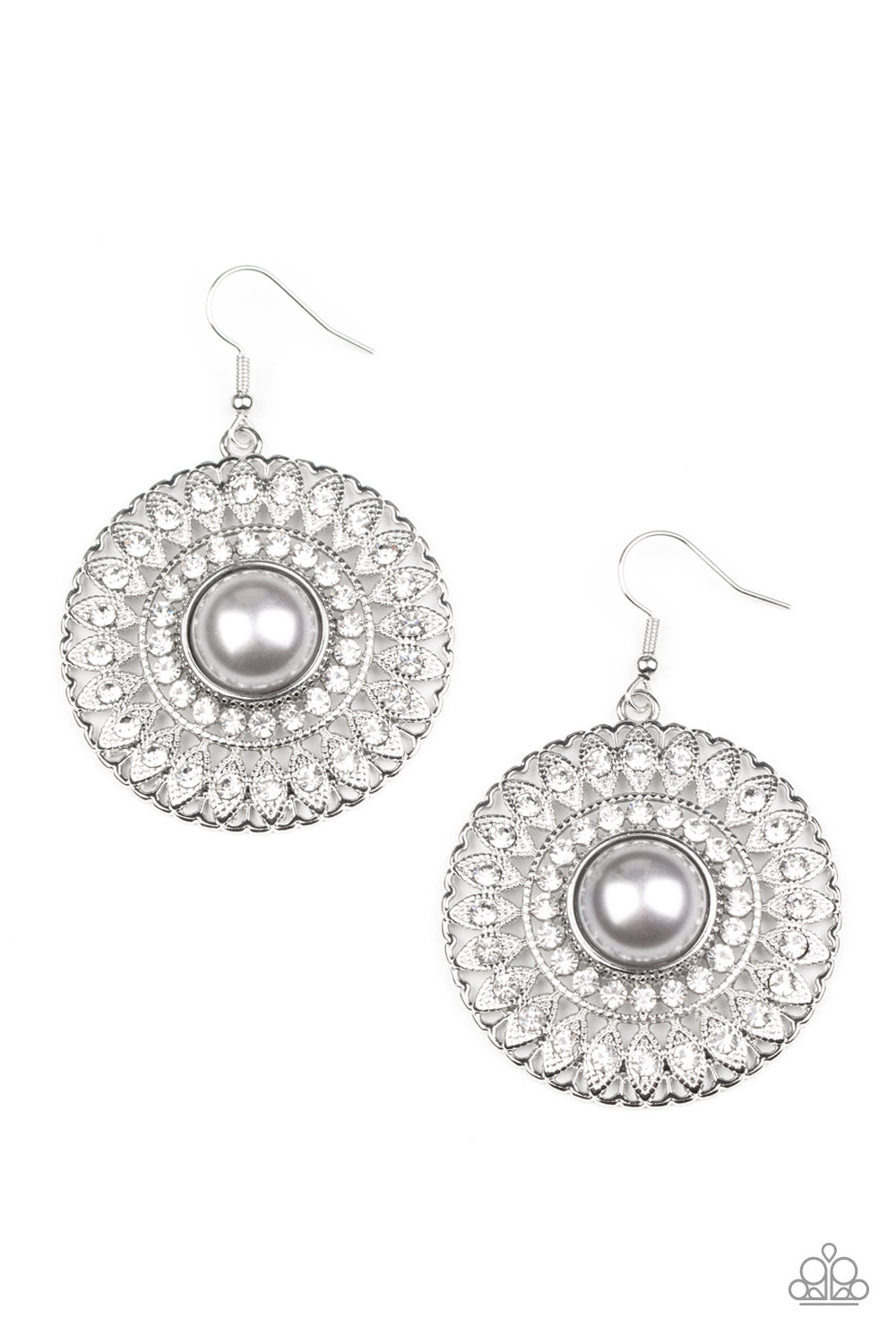 Paparazzi Earrings Glorified Glitz - Silver